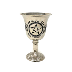 Shreyshti Brass Chalice Pentacle on silver color approx. 5"